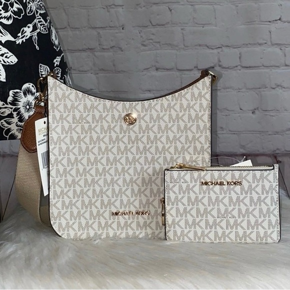 Michael Kors BRILEY Xbody/JET SET TRAVEL Coin Pouch 2pc Set